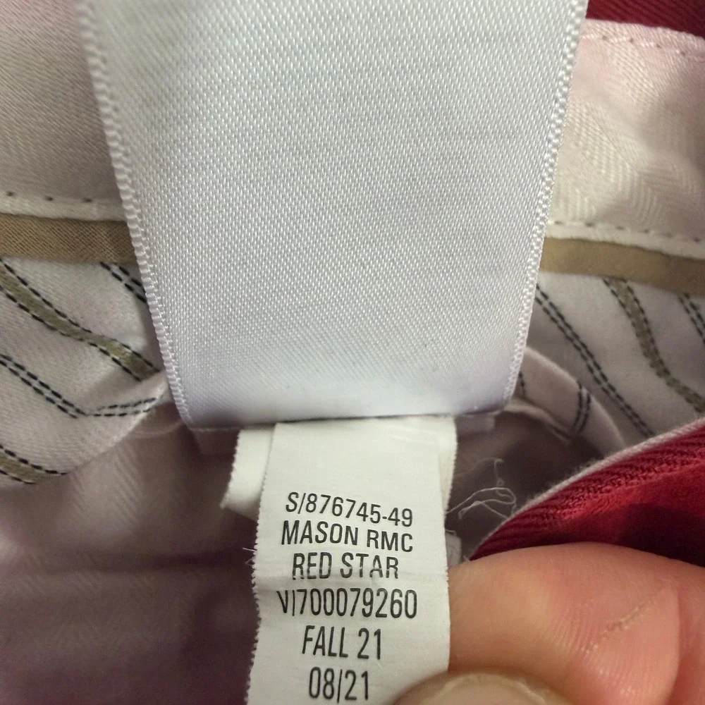 Banana Republic Chinos Men's 30x30 Red Mason Athletic Tapered Fit Rapid Movement